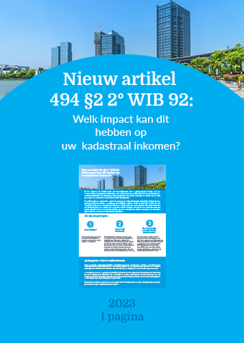 Cover image - Nieuw artikel 494 §2 2° WIB 92: